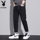 Джинсы Playboy Men's Summer Thin Thin Chare показывает, что высоко свободно покрывало модным ретро-ретро. Универсальные летние повседневные брюки мужчины 6621 черные [лето тонкие] 28 [2 фута 1-вес 90-100 Jin [Jin равняется 0,5 кг]]]