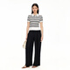VEROMODA Chinese Valentine's Gift Sweater 2025 Summer New Style with Laiser Contrast Stripe Body Suit 325245054 Antique White S