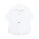 Poum Mode weißes weißes Kurzarmhemd Herren 2025 Sommer Neues lose trendy Hemd lässig halb Ärmel Top CSP-C983 Weiß 2xl (Empfohlen 150-170jin [Jin ist gleich 0,5 kg])