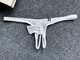 Sexy Tanga mit niedriger Taille für Männer mit offenem Mund, eisgedünnes, hohes Schwulenbett, feste Farbunterwäsche, schwarz-weiß-purpur-3-Pack M geeignet für Gewicht 100 Jin [Jin gleich 0,5 kg] -120 Jin [Jin gleich 0,5 kg]