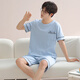 Modal couple pajamas with chest pads for summer 2025 new suspender pajamas for women in summer short-sleeved men's home clothing set QH9902 couple (with chest pads) M women M+ men XL