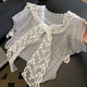 Châle épissé de dentelle grise pull à manches courtes pour les femmes en été slim ajustement et super belle conception de glace haut gris g gris l