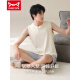 Catman (Miiow) Pajamas Vest Men's Summer Summer Pure Summer Style se puede usar fuera del traje de la casa Summer Summer Sleevels New Style 13657 L (100-120Jin [Jin equivale a 0.5 kg])