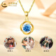 China Gold (CHINA GOLD) Four-leaf Crocodile Ocean Heart Gold Necklace Women's Foot Gold Pendant Valentine's Day Birthday Gift to Girlfriend and Wife Ocean Heart Pendant [with S925 Chain] About 0.7g