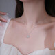 QUAMER925 Sterling Silver Sweater Chain Women's Necklace Light Luxury Niche Design Silver Jewelry 2025 New Trendy Necklace Does Not Injure Hair Platinum With Exquisite Packaging Box