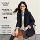 Sllsky workplace style casual casual suit for women 2025 autumn new style high-end temperament suit top dark navy L