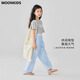Moonkids Girls Kurzärärer Anzug Sommer Neue Kindereiseishosen Dopamin zweiköpfiger Mädchen Dünne Sommer-Outfit 15278 Blaue Weitbeinhosen 140 cm