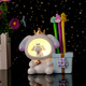 Cartoon Crown Rabbit Pen Downlight Office Desktop Dekoration Ornament Urlaub Geschenk 1049-12 Lollipop Sternhülle Sternlicht