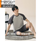 Modal 2025 Nuevo pijama a rayas de verano para hombres para adolescentes de verano hombres de manga corta ropa de algodón de algodón puro para hombres de gran tamaño hde-9928 l