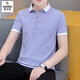 Holzspecker (Tucano) Woodpecker Big Brand Herren Kurzarm T-Shirt Sommer 2025 Neues Revers-Polo-Hemd Ice Seide Halbarm T-Shirt 679 Weiß M 100-120jin [Jin gleich 0,5 kg]