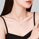 Chao Acer Platinum Diamond Necklace for Women PT950 Set Pendant Chain Light Luxury Simple Gift for Girlfriend Birthday Gift Chain Length Approximately 42cm