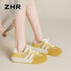ZHR Desshu Shoes for Women Mesh Streshable Retro Fashion Sports Casual Shoes Cround Toe The Chouse обувь Ji16e желтый 37