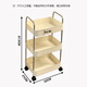 Zhuobo kitchen rack floor-standing mobile snack rack living room storage rack bathroom storage rack SJ12 white three-layer