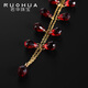 Ruohua (RUOHUA) Stars 5-6mm40cm Garnet Gypsophila Necklace for Women Colored Gemstone Necklace Clavicle Chain Birthday Gift