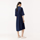 Moins 2024 Nouvelle robe à manches courtes 2O4G13820 993 Denim Deep Blue XS
