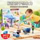 DADDY GUARD children's toys 1-3 years old electric rail train assembled building blocks educational puzzles 3-6 years old boys and girls birthday gift flagship model 125 pieces accessories four major themes + exquisite gift box educational electric rail train assembled to improve thinking and logic skills