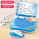 Gift de la journée pour enfants mignonne pour les enfants Machine d'éducation précoce des enfants pour les enfants apprenant et entraînant un écran d'ordinateur d'ordinateur d'ordinateur portable pour bébé en poudre d'ordinateur plat + 2 brosses (version de charge)