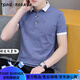 Tome Bornek Casco de altura corta de altura de alta gama Nuevo negocio Camiseta de solapa de seda de mediana edad de manga de verano para hombres para hombres de mediana edad para hombres 679 White M (adecuado: 100-120Jin [Jin equivale a 0.5 kg])