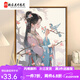 Manlang Chinese ancient style girl digital oil painting DIY new Chinese style hand-painted painting fill color acrylic passing time oil painting SJ16854 30*40cm solid wood inner frame + brush pigment