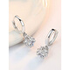 Nilan Fat Donglai same style pt950 platinum earrings for women Moissanite Rubik's Cube ear buckle style simple long earrings platinum Rubik's Cube