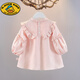 G.duck girls autumn dress 2026 new one-year-old baby dress children's Hanfu Chinese style princess dress spring and autumn pink 90 cm