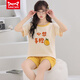 Catman Miiow Pyjamas pour femmes en été en été coton pur manche courte mince version coréenne douce et mignonne de vêtements étudiants à la maison étudiant Summer 1396 l Style féminin 85-95jin [Jin est égal à 0,5 kg]