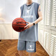 Ran Yilans gleiches Sommer-ärmelloses Hemd für Jungen, Junior- und Senior High School-Schüler Basketball-Anzüge, Big Children's Sports Vest Shorts 6636 Blue Vest + Shorts Qualitätssicherung M 80-100Jin [Jin entspricht 0,5 kg]
