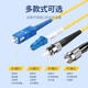 绿联光纤跳线 电信级万兆SC-SC/FC/ST/LC/单模单芯 低烟无卤入户光纤线机房工程专用收发器跳纤尾纤 【LC-ST 单模双芯】工程电信级 NW370 10米