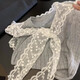 Châle épissé de dentelle grise pull à manches courtes pour les femmes en été slim ajustement et super belle conception de glace haut gris g gris l