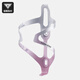 Captain Tas bicycle water bottle cage aluminum alloy one-piece design high-tenacity anti-corrosion water cup holder mountain road bike accessories pink and white gradient aluminum alloy one-piece molding