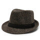 
Autumn and winter Shanghai beach big brim hat men's top hat Korean style trendy black woolen hat versatile retro British casual hat black one size