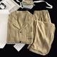Sinnliche Wolke Baumwollpyjama Herren Frühlings-Strickjacke Langarm Langhose Lange Hose Cartoon Teenager Home Clothing Set K12532# Double Short 2XL Empfehlung 150-175