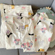 Jingpufei HelloKitty cotton gauze pajamas women's cute three-piece set home clothes Yunduo Cotton-9902# Star KT cat three-piece set M [Suggestion 75-100Jin[Jin equals 0.5 kg]]