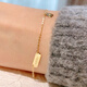 YIBIY Korean popular 14K gold bracelet, feminine, versatile and personalized, good luck letters, lucky lucky bracelets, trendy women