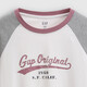 Gap Women's 2025 Autumn New Cotton Washed Offset Logo Loose Long-Sleeved Casual Top 792651
