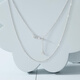 Chao Acer Shimmer PT950 Platinum Necklace Women's Plain Chain for Girlfriend Birthday Gift Priced at RMB 150, Approximately 2.55g, Chain Length Approximately 42cm + Tail Chain