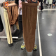 耐克（NIKE）裤子女裤2025春季新款运动裤摇粒绒保暖休闲裤防风收口宽松卫裤 HQ4877-259惊喜可可色 摇粒绒 XL