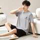 
Sangqin pajamas men's summer loose shorts and thick-size thin summer home clothing suits wear L [built 6624 men's home clothing L [recommended 95-120 Jin [Jin equals 0.5 kg]]