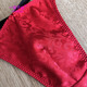 One Night Thousand Silk Jacquard Men's Thong Summer Thin Breathable Low-Waist Double-Layer Bag Light Luxurious Mulberry Silk Boys Underwear Red 1 Pair One Size Suitable for Weight 80-162 Jin Jin is equal to 0.5 kg