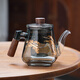 Quandu Decal Teapot Glass Tea Maker Thickened High Temperature Resistant Glass Teapot Wooden Handle Filter Flower Teapot Kung Fu Tea Set