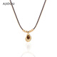 AJIDOU Ajidou Necklace Maillard Style Fashion Sparkling Double Chain Tiger Eye Stone Long Neck Sweater Chain as a Gift for Your Girlfriend on Chinese Valentine's Day