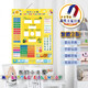 Ayudas de enseñanza tradicionales chinas en Hong Kong, Macao y Taiwán China e Inglés Calendario Inglesfato Cognición Cognición Kindergarten Juguetes Magnéticos Juguetes Magnéticos Partido de colgación de colgantes Versión inglesa Versión azul