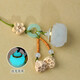 Luminous sachet lotus car hanging keychain mobile phone chain pendant jewelry can be placed with fragrant balls hollow retro pendant [Lightness] Good Luck Lotus-Ruyi No Specifications