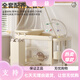 Ullop yolebebo crib bewegliche Spleißbett Multifunktionsklappbett Windeln Wickeltisch Neugeborene Baby Cradle Schüttelbett Schlafartefakt Krippe mit Windel Tisch Moskitonetz Baby Lieferungen Vollmondgeschenk-Event Kokosspalme Matratze