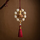 Clcey Bodhi Lotus Komplett Baby Buddha Auto Anhänger kreativer Rückspiegel hängende handgewebte exquisite Autoanhänger acht Schatz Lotus Baby Buddha verheißungsvolles Gold Gold