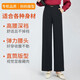 Jiangnan Story Mom Wear Frühling 2025 neue Hosen hohe Taillenhosen Loose gerade Hosen mittlere und ältere Frauenhose 9903 Schwarze Flachhose Spitze M 95-110Jin [Jin gleich 0,5 kg] Taillenumfang 70c 70c