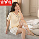 Yalu Pajamas Новый ледяной шелк шелк летний костюм с короткими рукавами для женщин в летней сексуальной имитации шелк тонкий супер горячий сексуальный свобод
