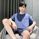 CarsemKeitn夏季男士短袖睡衣薄款棉质休闲加大码青少年家居服男宽松套装夏天 D9928 XL 男XL