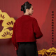 Yun Simu Xiang YSIMO-X Modern 2025 Frühjahr Neues dreidimensionales dekoratives kleines Duftstil Wolljacke für Frauen 12593 Red