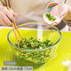 Enshousu thickened high borosilicate glass bowl, transparent salad bowl, large non-stick basin, baking and egg-beating bowl, high temperature resistant (noodles and stuffing) + lid 4600ml
